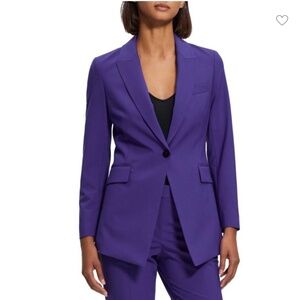Theory's single-breasted Etiennette blazer, Blue Iris Color, Size 12